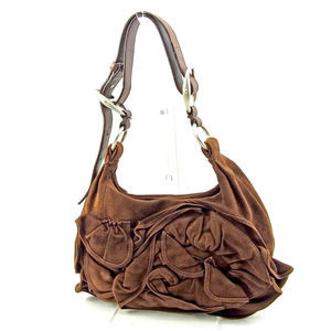 Saint Laurent Naja Suede Back Series One Shoulder Capacity Bag Brown